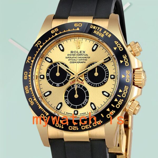 Rolex Daytona 40mm 116518CBKSR Mens Gold-tone Ceramic Bezel: Genuine vs. Replica