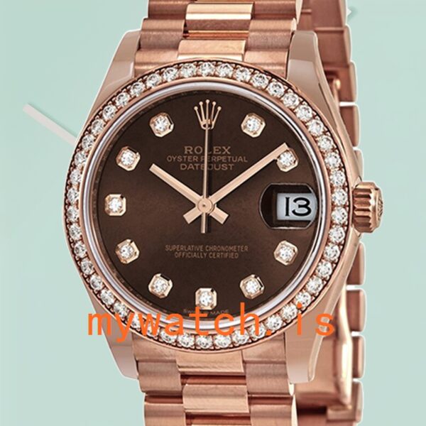 Rolex Datejust Ladies 31mm m278285rbr-0006 Chocolate Dial President Bracelet: Genuine vs. Replica