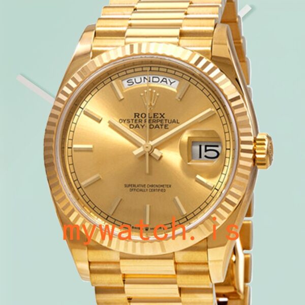 Rolex Day-Date Unisex m128238-0045 36mm Automatic: Genuine vs. Replica