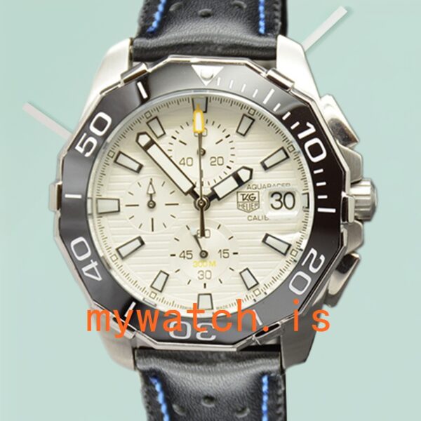 Tag Heuer Aquaracer Men CAY211A-003 43mm Silver-tone Leather Strap: Genuine vs. Replica